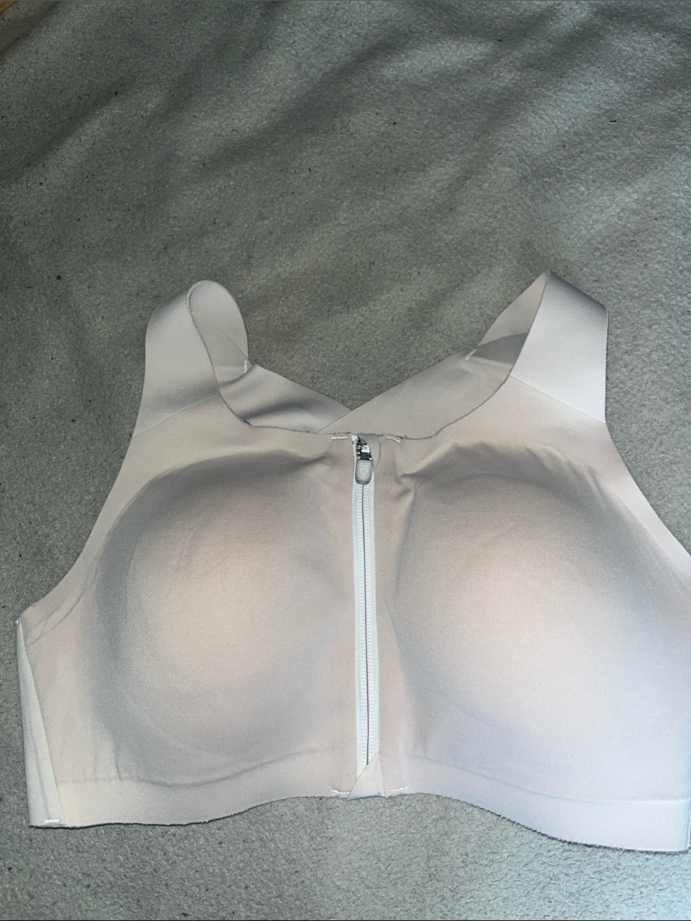 lululemon athletica Front-Zip Wireless Bra in Light Beige